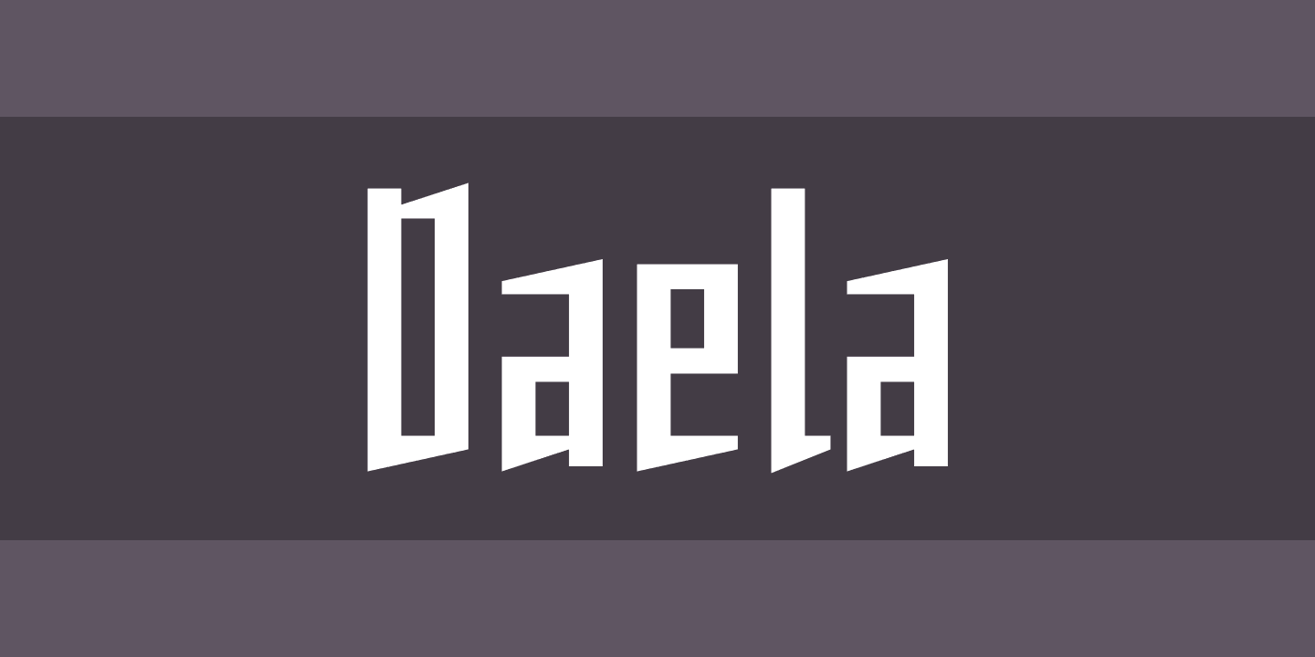 Beispiel einer Daela Italic-Schriftart